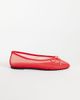 ASOS DESIGN ASOS DESIGN Lola soft bow detail ballet flats in red mesh - 1