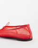 ASOS DESIGN ASOS DESIGN Lola soft bow detail ballet flats in red mesh - 4