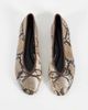ASOS DESIGN ASOS DESIGN Lola soft bow detail ballet flats in snake and chocolate-Multi - 2