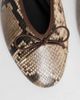 ASOS DESIGN ASOS DESIGN Lola soft bow detail ballet flats in snake and chocolate-Multi - 4