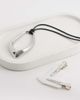 ASOS DESIGN ASOS DESIGN long corded necklace with abstract pendant in silver tone - 2
