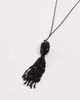 ASOS DESIGN ASOS DESIGN long corded necklace with tassel pendant in black - 3