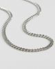ASOS DESIGN ASOS DESIGN long curb chain necklace in silver tone - 1