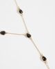 ASOS DESIGN ASOS DESIGN long lariat necklace with multi stone detail in gold tone - 3