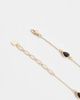 ASOS DESIGN ASOS DESIGN long lariat necklace with multi stone detail in gold tone - 4