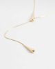 ASOS DESIGN ASOS DESIGN long lariat necklace with teardrop pendant in gold tone - 2