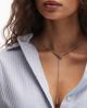 ASOS DESIGN ASOS DESIGN long lariat necklace with teardrop pendant in silver tone - 1