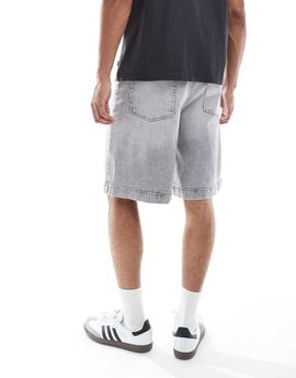 ASOS DESIGN ASOS DESIGN long length denim jorts in light gray