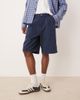 ASOS DESIGN ASOS DESIGN long length pleated shorts in navy - 1