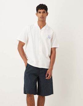 ASOS DESIGN ASOS DESIGN long length pull on shorts in navy pinstripe-Multi