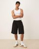 ASOS DESIGN ASOS DESIGN long length shorts in black with double pleats - 1