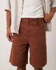 ASOS DESIGN ASOS DESIGN long length suede look jorts in brown - 4