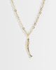 ASOS DESIGN ASOS DESIGN long necklace with sardine pendant in gold tone - 1