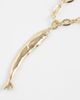 ASOS DESIGN ASOS DESIGN long necklace with sardine pendant in gold tone - 3