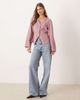 ASOS DESIGN ASOS DESIGN long sleeve corduroy top with cinched waist-pink - 2