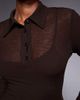 ASOS DESIGN ASOS DESIGN long sleeve double layer midaxi dress in mole brown - 3