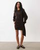 ASOS DESIGN ASOS DESIGN long sleeve draped waist midi dress in brown - 1