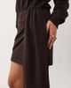ASOS DESIGN ASOS DESIGN long sleeve draped waist midi dress in brown - 2