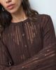 ASOS DESIGN ASOS DESIGN long sleeve knitted sweater in brown-WHITE - 2