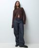 ASOS DESIGN ASOS DESIGN long sleeve knitted sweater in brown-WHITE - 4