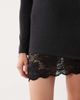 ASOS DESIGN ASOS DESIGN long sleeve mini dress with lace trim in black-Brown - 3