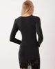 ASOS DESIGN ASOS DESIGN long sleeve mini dress with lace trim in black-Brown - 4