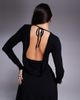 ASOS DESIGN ASOS DESIGN long sleeve mini dress with open back in black - 3
