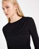ASOS DESIGN ASOS DESIGN long sleeve overlay wrap top in black - 3