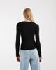 ASOS DESIGN ASOS DESIGN long sleeve overlay wrap top in black - 4