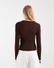 ASOS DESIGN ASOS DESIGN long sleeve overlay wrap top in chocolate-Brown - 4