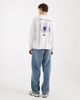 ASOS DESIGN ASOS DESIGN long sleeve oversized t-shirt with blurred flower graphic in white - 2