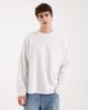 ASOS DESIGN ASOS DESIGN long sleeve oversized t-shirt with blurred flower graphic in white - 3