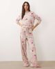 ASOS DESIGN ASOS DESIGN long sleeve pajama set in pumpkin print-Multi - 1