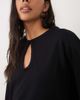 ASOS DESIGN ASOS DESIGN long sleeve peplum keyhole detail T-shirt in black - 2