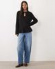 ASOS DESIGN ASOS DESIGN long sleeve peplum keyhole detail T-shirt in black - 3
