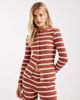 ASOS DESIGN ASOS DESIGN long sleeve ribbed cardigan in rust and white stripe - part of a set-Multi - 1