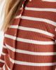 ASOS DESIGN ASOS DESIGN long sleeve ribbed cardigan in rust and white stripe - part of a set-Multi - 3