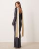 ASOS DESIGN ASOS DESIGN long sleeve satin maxi dress with scarf in tbc-Multi - 2
