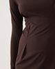 ASOS DESIGN ASOS DESIGN long sleeve seam detail mini dress in chocolate-Brown - 3