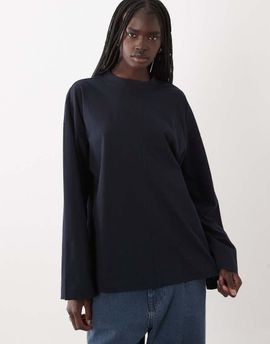 ASOS DESIGN ASOS DESIGN long sleeve skate t-shirt in navy