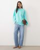 ASOS DESIGN ASOS DESIGN long sleeve skater T-shirt in turquoise-Blue - 2