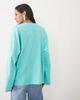 ASOS DESIGN ASOS DESIGN long sleeve skater T-shirt in turquoise-Blue - 3