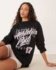 ASOS DESIGN ASOS DESIGN long sleeve skater tee with athletics club graphic in black - 1