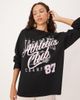 ASOS DESIGN ASOS DESIGN long sleeve skater tee with athletics club graphic in black - 4