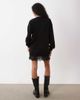 ASOS DESIGN ASOS DESIGN long sleeve T-shirt mini dress with lace in black - 2