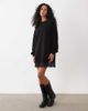 ASOS DESIGN ASOS DESIGN long sleeve T-shirt mini dress with lace in black - 4