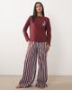 ASOS DESIGN ASOS DESIGN long sleeve top and wide leg pants pajama set with 'less drama more pyjama' graphic-Multi - 2
