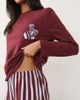 ASOS DESIGN ASOS DESIGN long sleeve top and wide leg pants pajama set with 'less drama more pyjama' graphic-Multi - 3