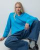ASOS DESIGN ASOS DESIGN long sleeve v neck t-shirt in turquoise-Blue - 1