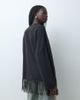 ASOS DESIGN ASOS DESIGN long sleeve washed fringe trim skate t-shirt in black - 3